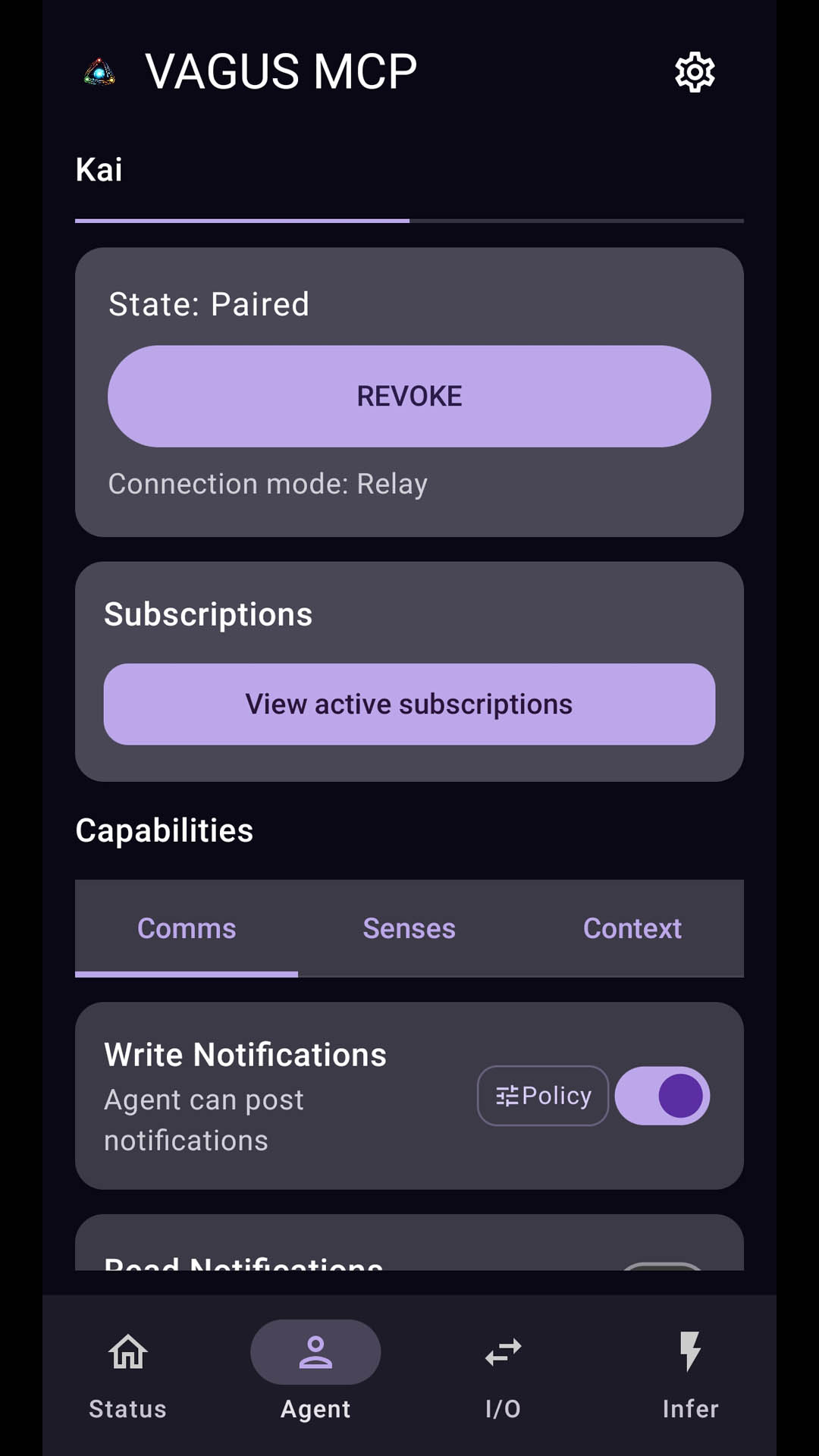 VAGUS MCP Agent Pairing